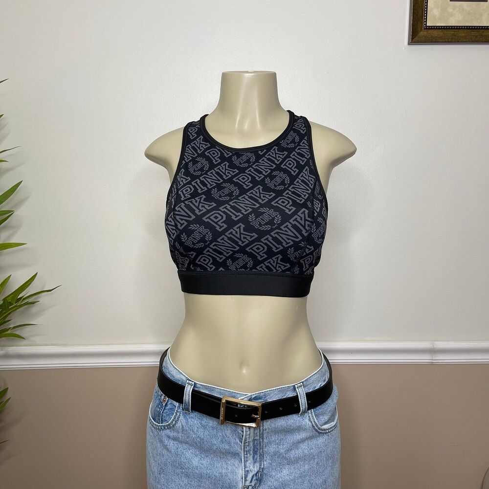 Victoria's Secret PINK Ultimate Reversible High Neck Sport Bra - M/L